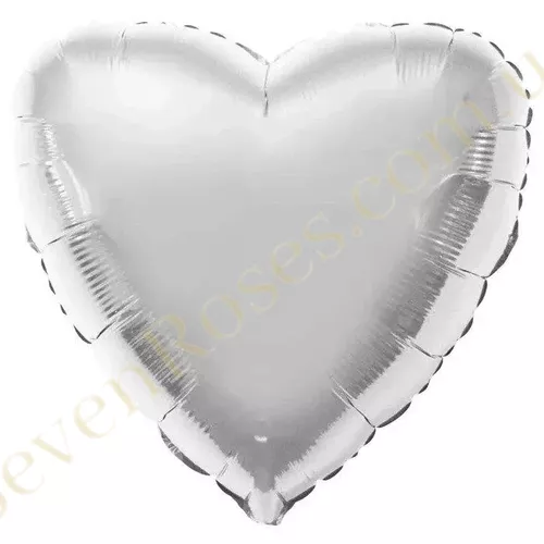 Кулька (18''/46 см) Серце, Срібло. Flexmetal