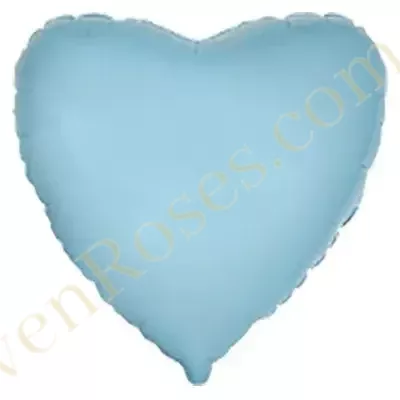 Кулька фольгована (32''_81 см) Серце, Блакитний. Flexmetal