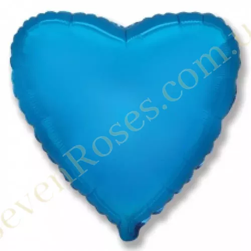 Кулька фольгована (32''_81 см) Серце, Синій. Flexmetal